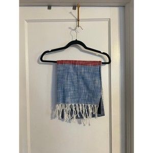 Steve Madden Oversized Cotton Striped Scarf with fringe NWT